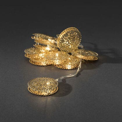 Slinga guld metall dekor LED