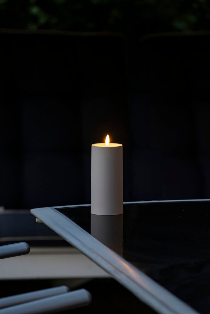 Blockljus LED vit 15cm