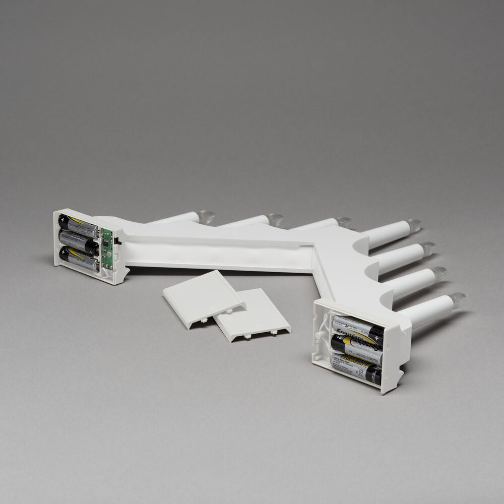 Elljusstake 7 lj LED trä B/O