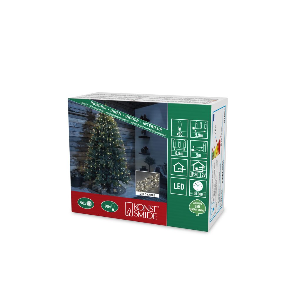 Slinga 90 varmvita LED