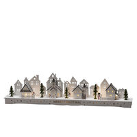 LED Holzsilhouette Haus, 10 ww