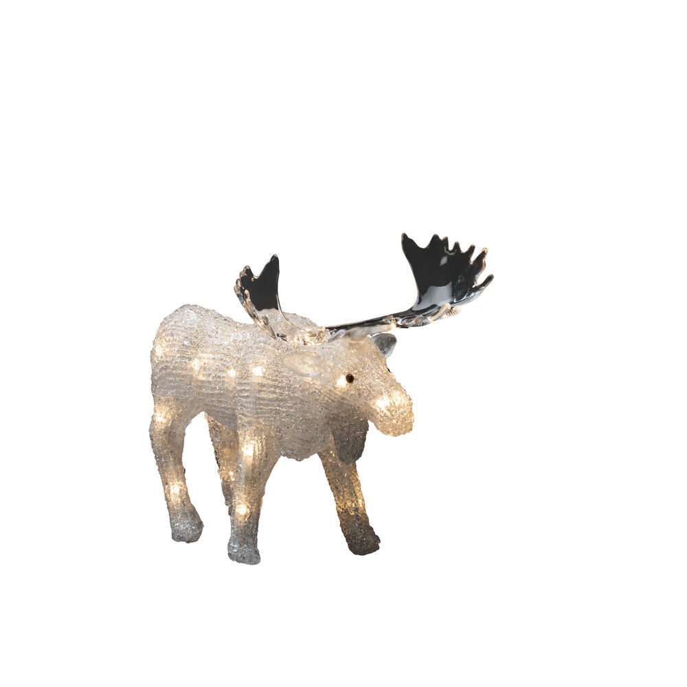 B/O Älg akryl 21 cm 24 LED