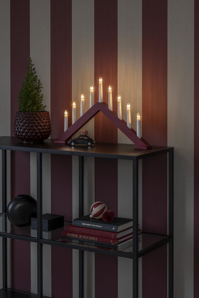 9 Bulb Candlestick Beige