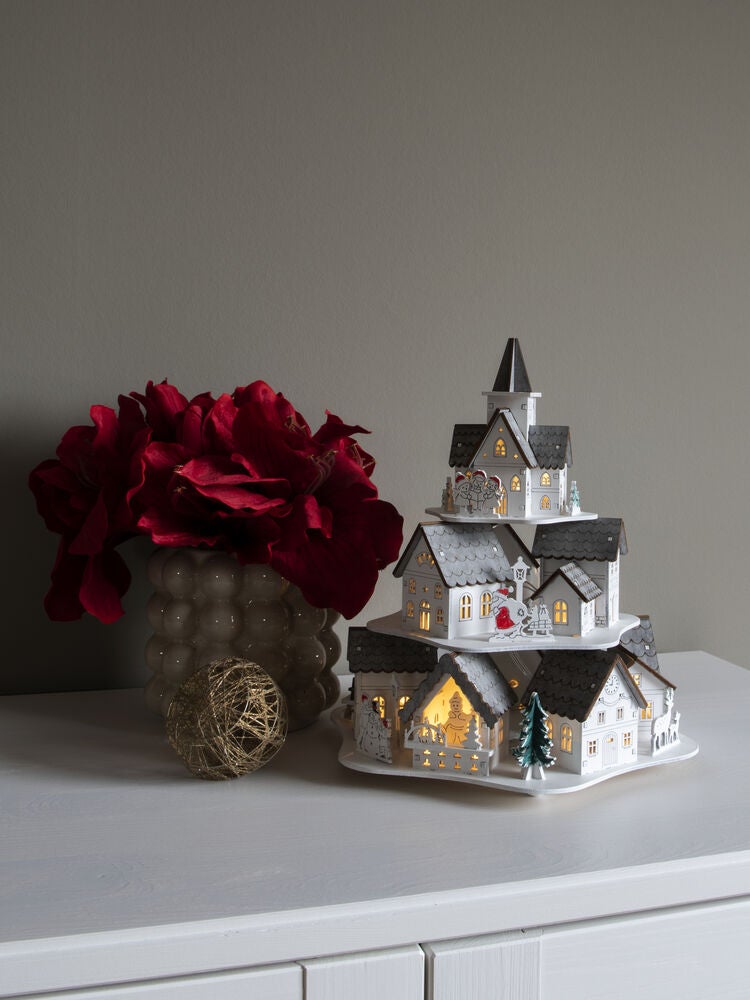 B/O Wooden House, 10 LED