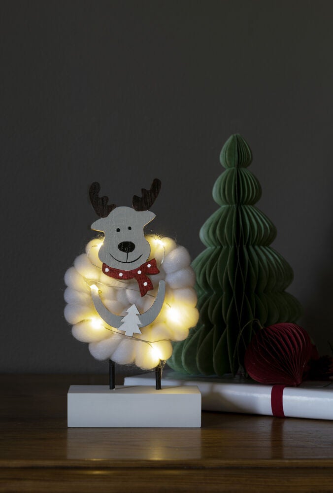 B/O Älg trä&bomull 6 LED