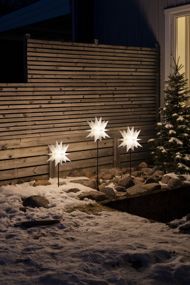 3D Star White 3 pieces LED