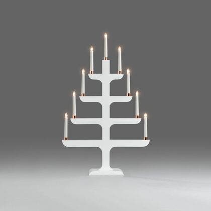 Candlestick with deco rings