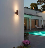 Cuneo vägglykta E27 Rost