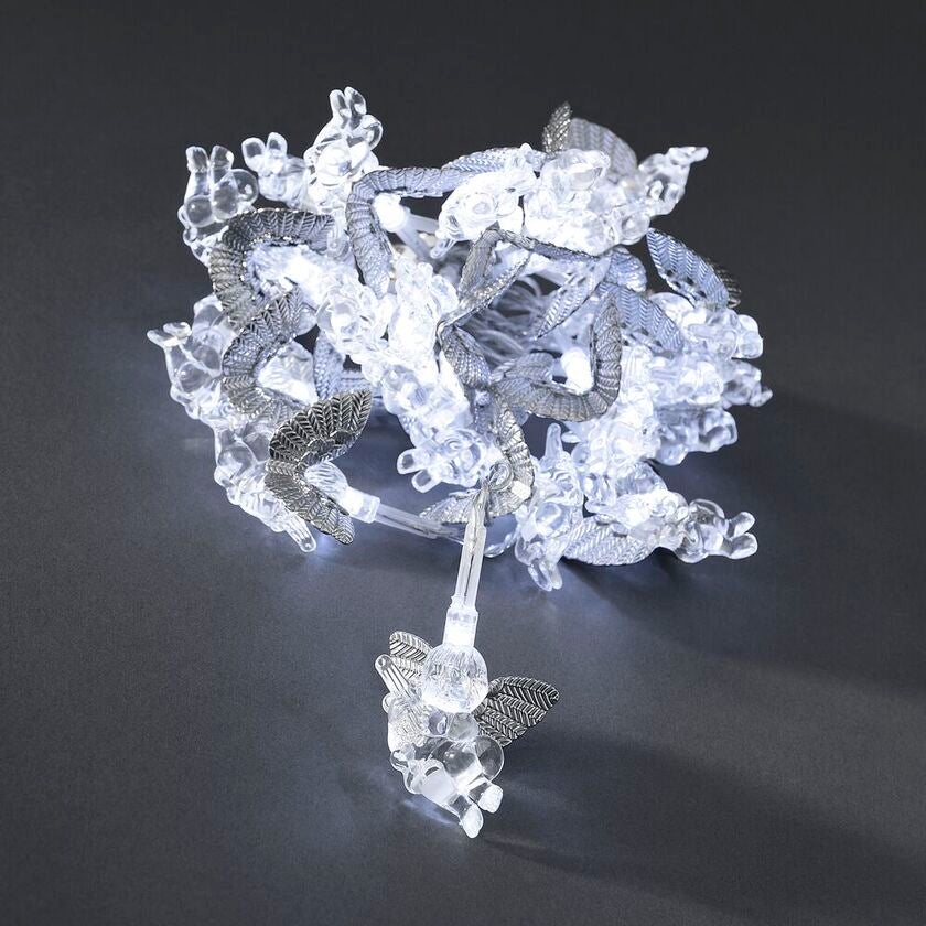 LED Dekolichterkette, silberne