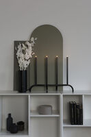 Elljusstake 4 ljus met. svart