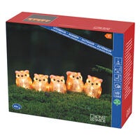Acrylic owl family 5/set 40LED