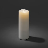LED Echtwachskerze, weiss,