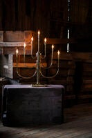 LED Metallleuchter, messing