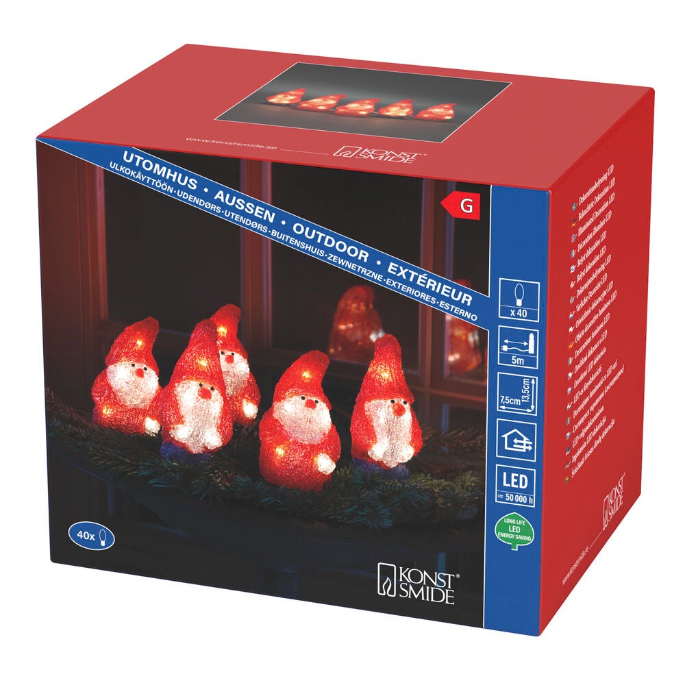 Tomtar akryl 5st 40 LED