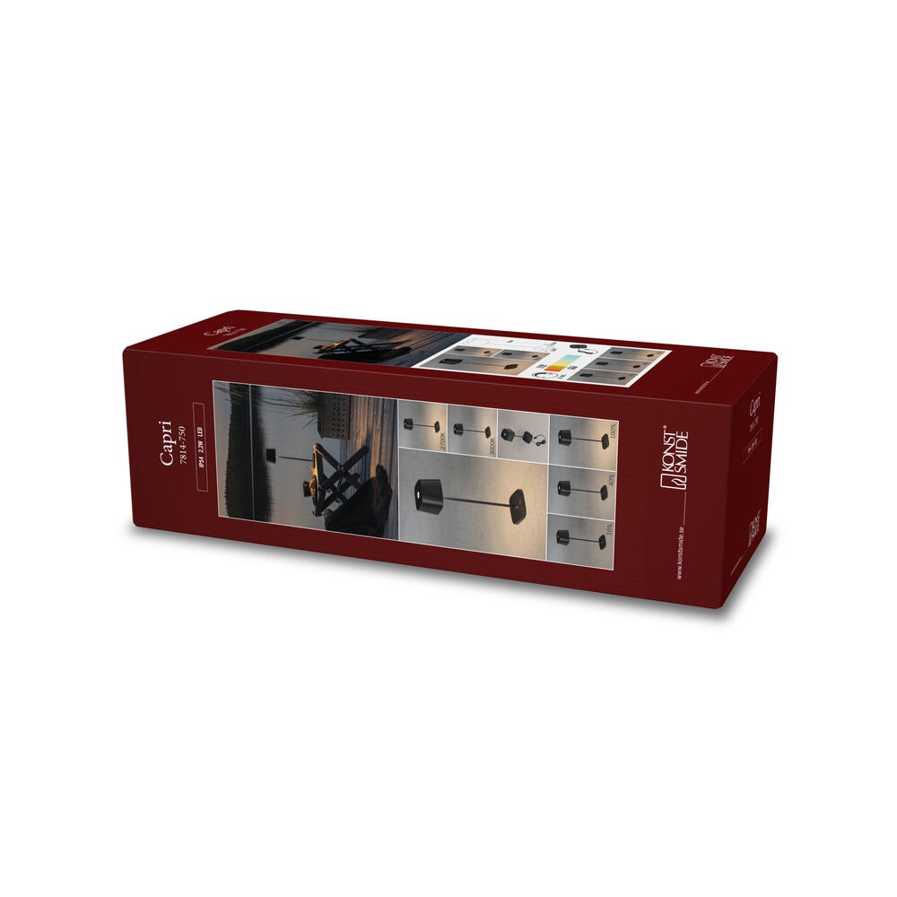 Capri table lamp usb black