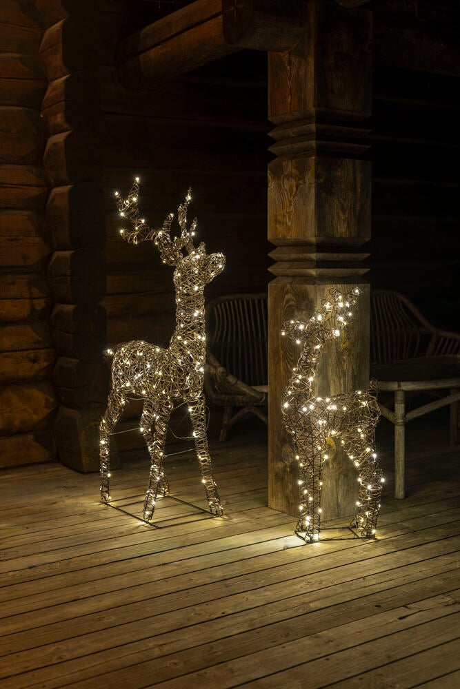 Imitation rattan reindeer LED