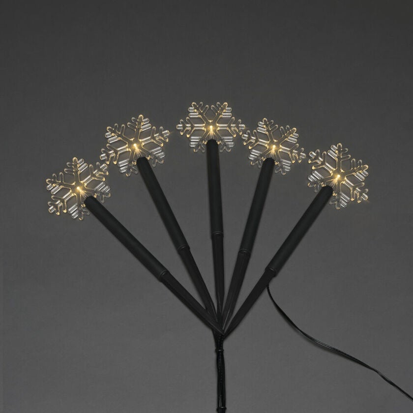 LED Spiessleuchte mit 5 Schnee