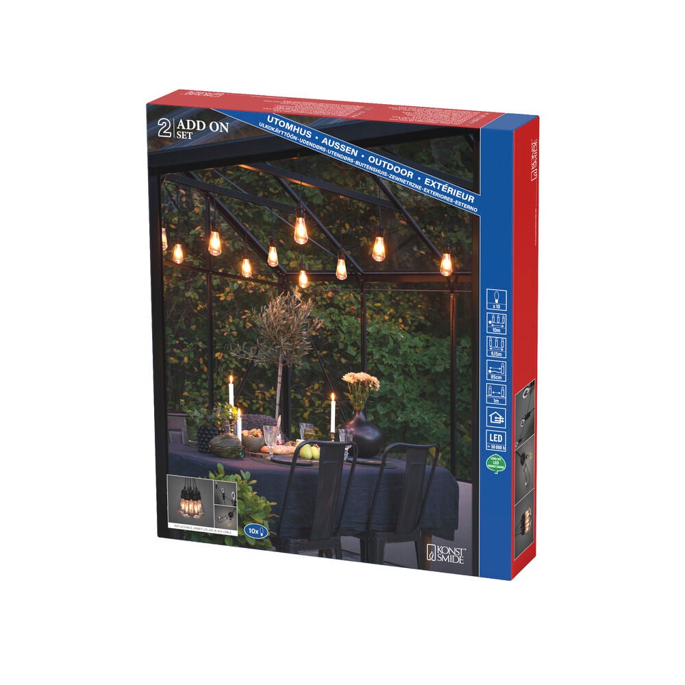 Tilläggsslinga E27 10 amb. LED