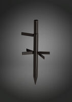 Svart träd 150 cm amber LED