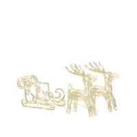 Acrylic reindeers+sledge, LED