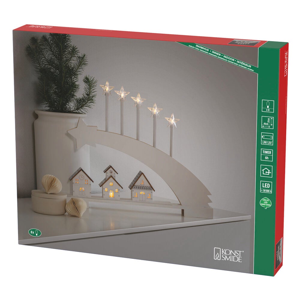 Siluett motiv 8  LED vit