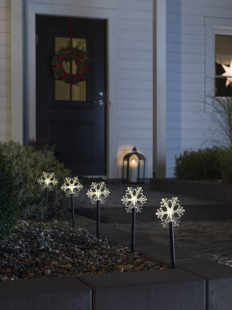 LED Spiessleuchte mit 5 Schnee