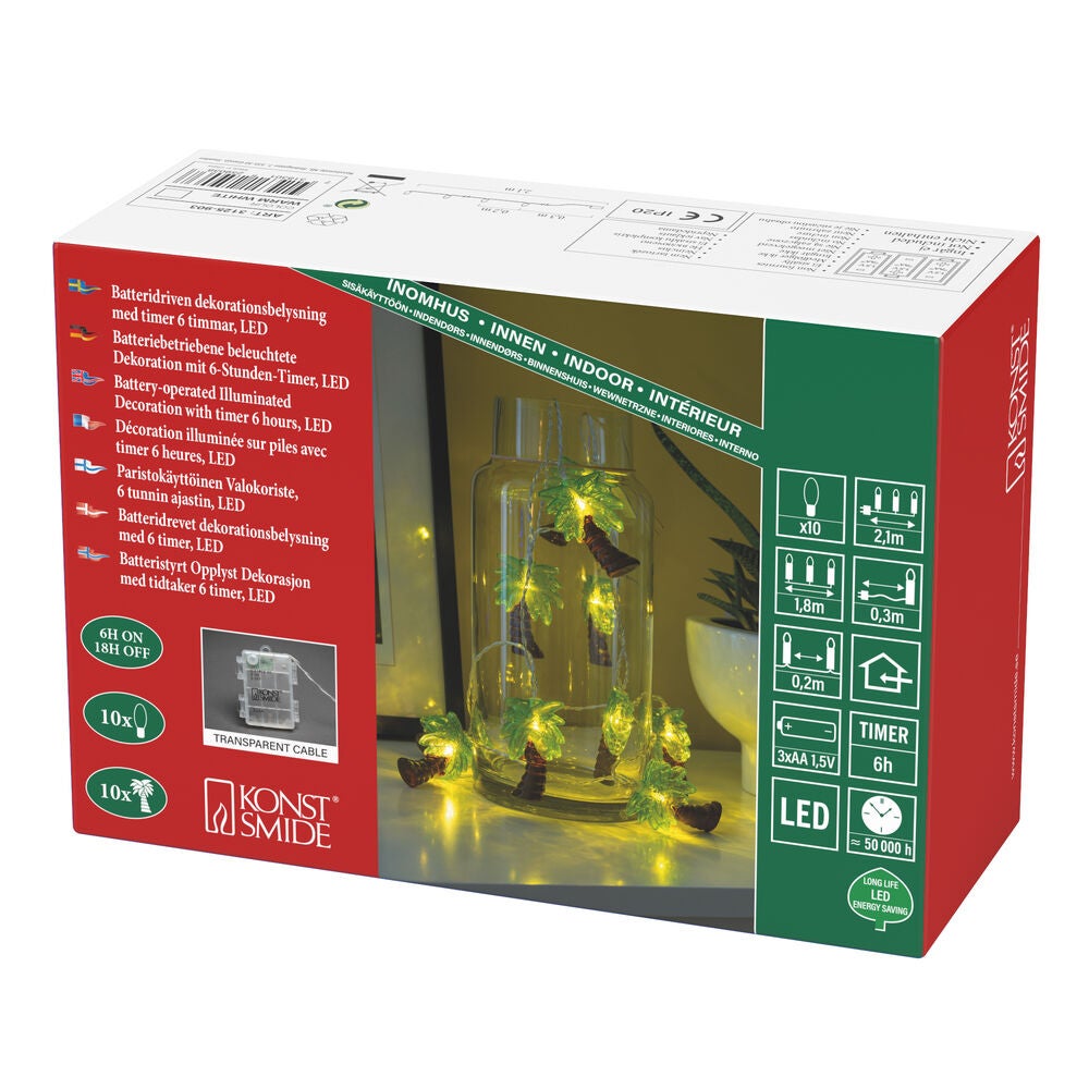 B/O Lightset 10 palm trees LED
