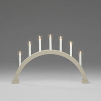 Holzleuchter, braun gebeizt