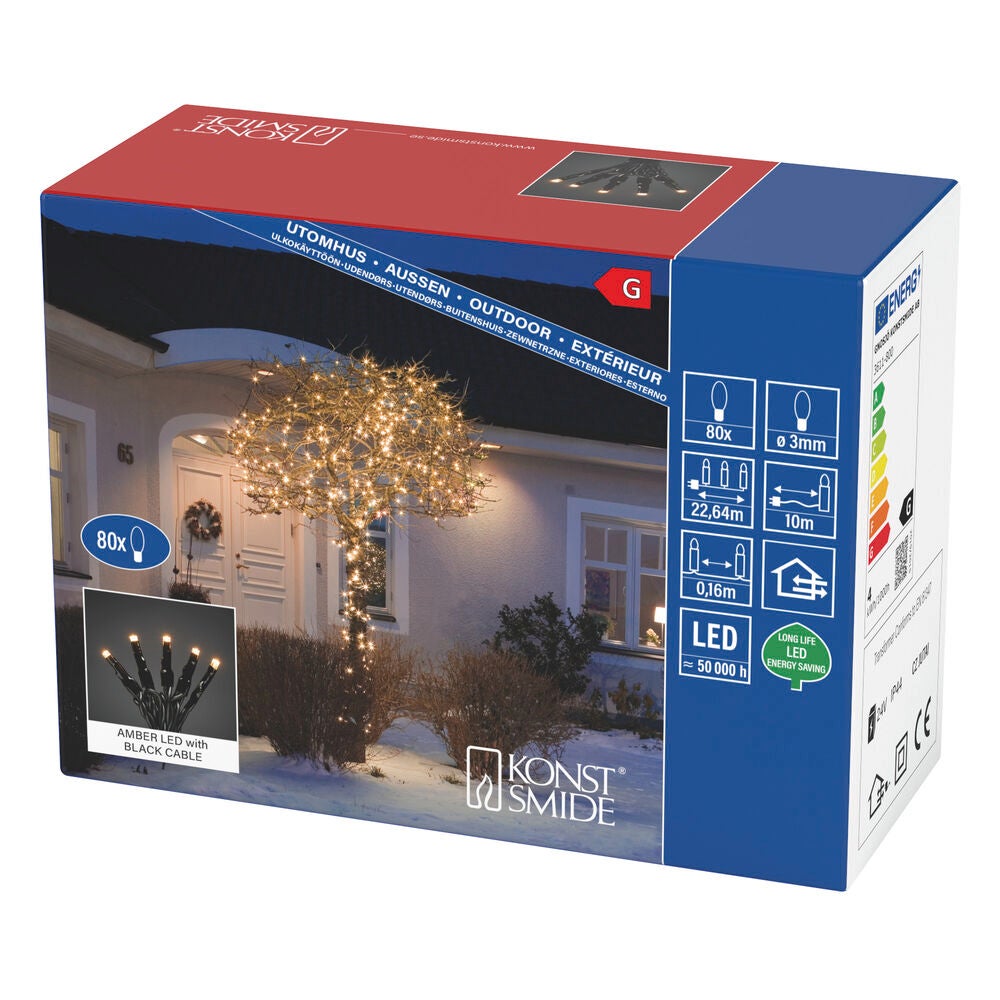 Slinga 80 amberfärg LED