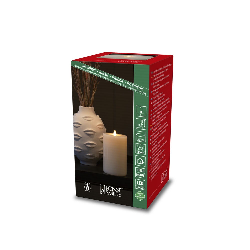 Vaxljus 9,6x17,7 cm LED