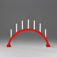 Holzleuchter, braun gebeizt