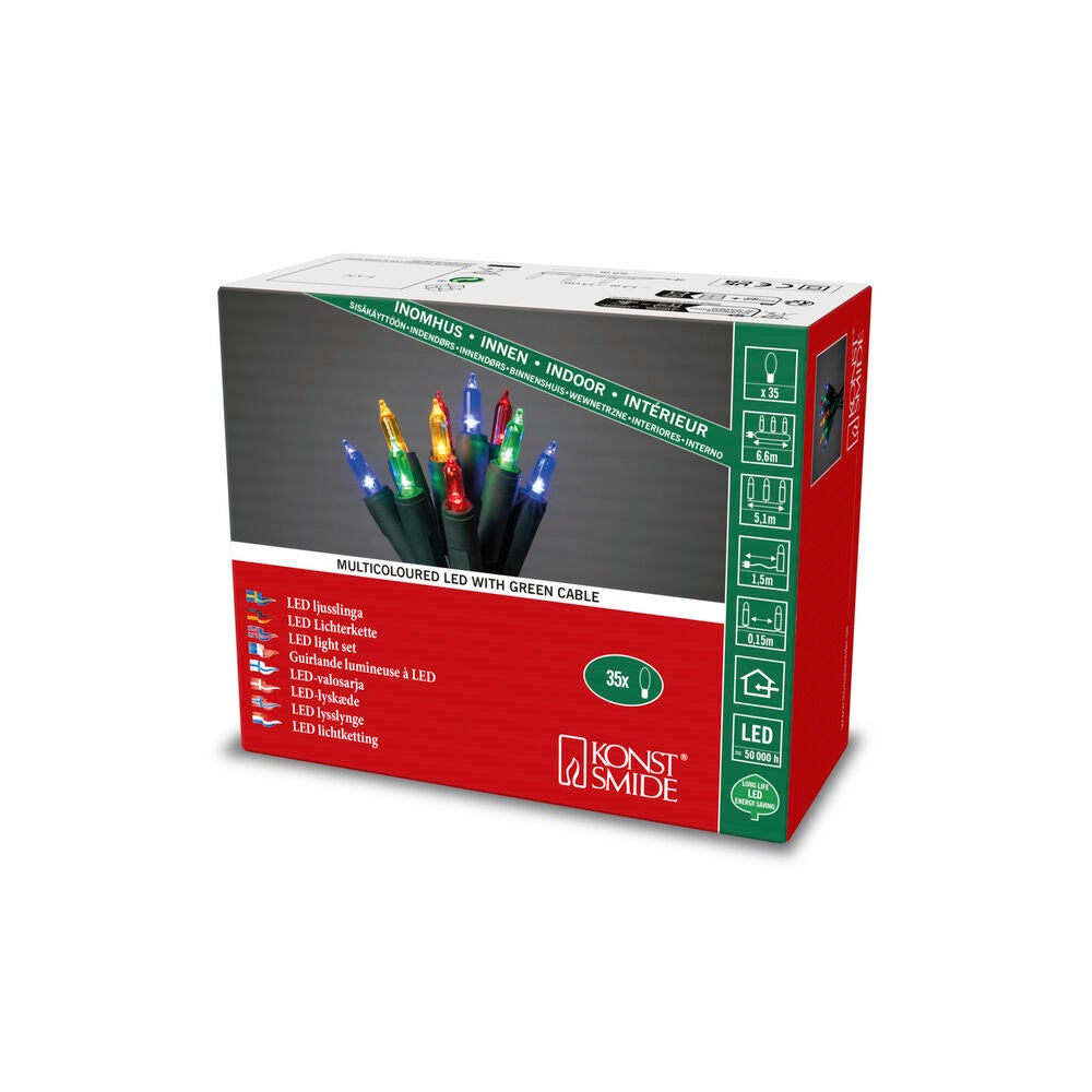 LED Minilichterkette, 35 bunte