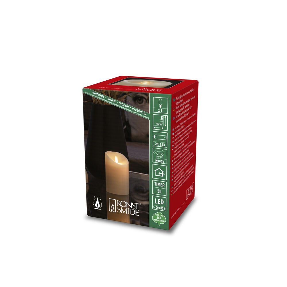 Vaxljus 7,6x11,4 cm LED