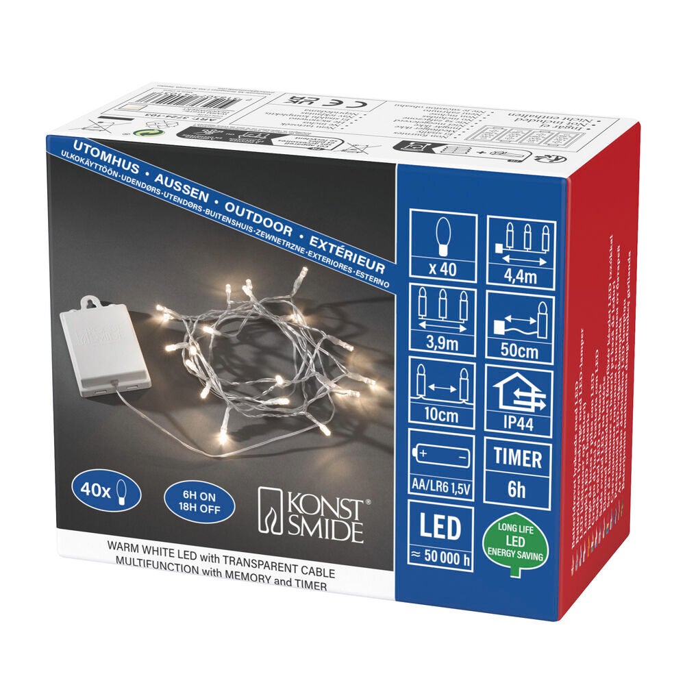 Slinga 40 varmvita LED