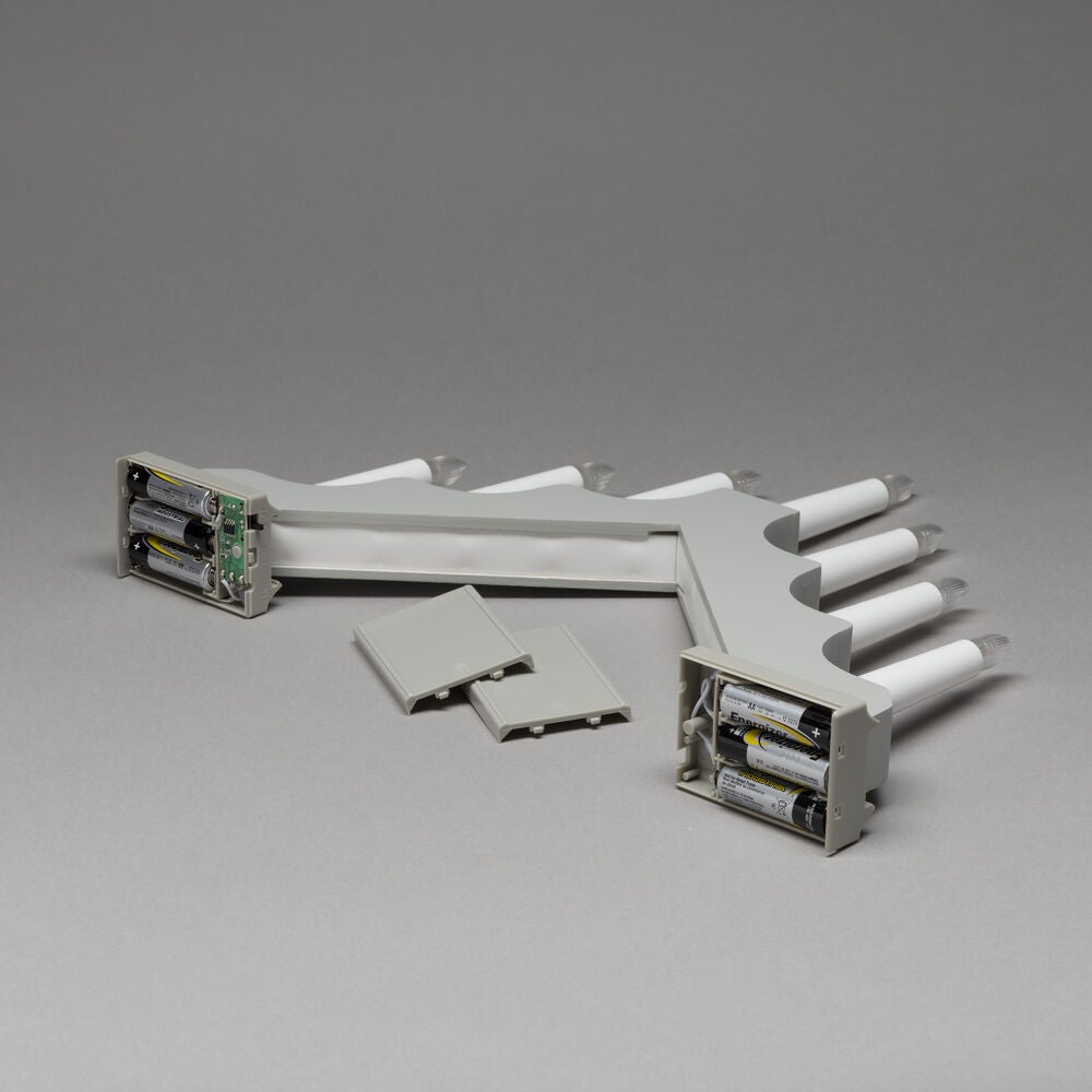 Elljusstake 7 lj LED trä B/O