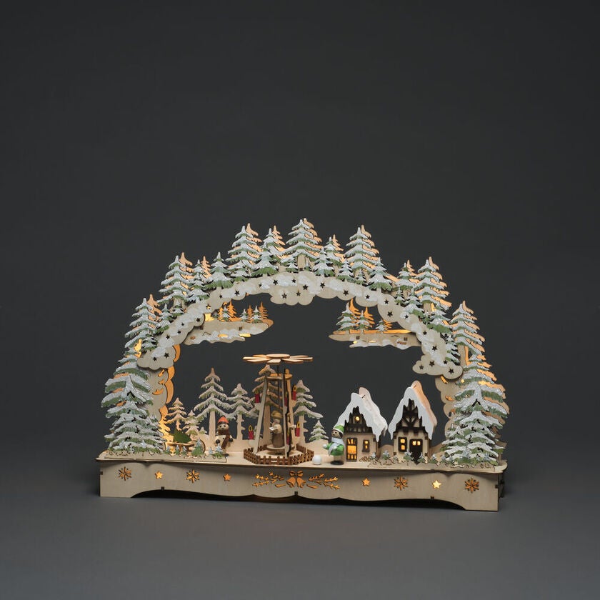 Siluett motiv 15 LED natur