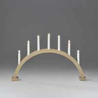 Holzleuchter, braun gebeizt