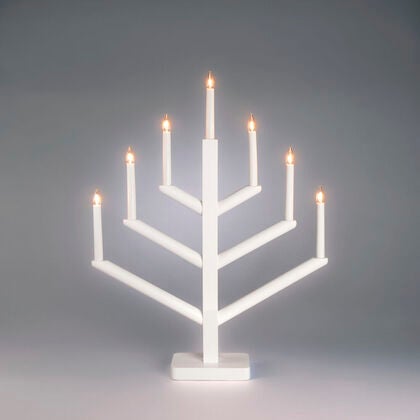 Holzleuchter Holz 7 Lampen Wei