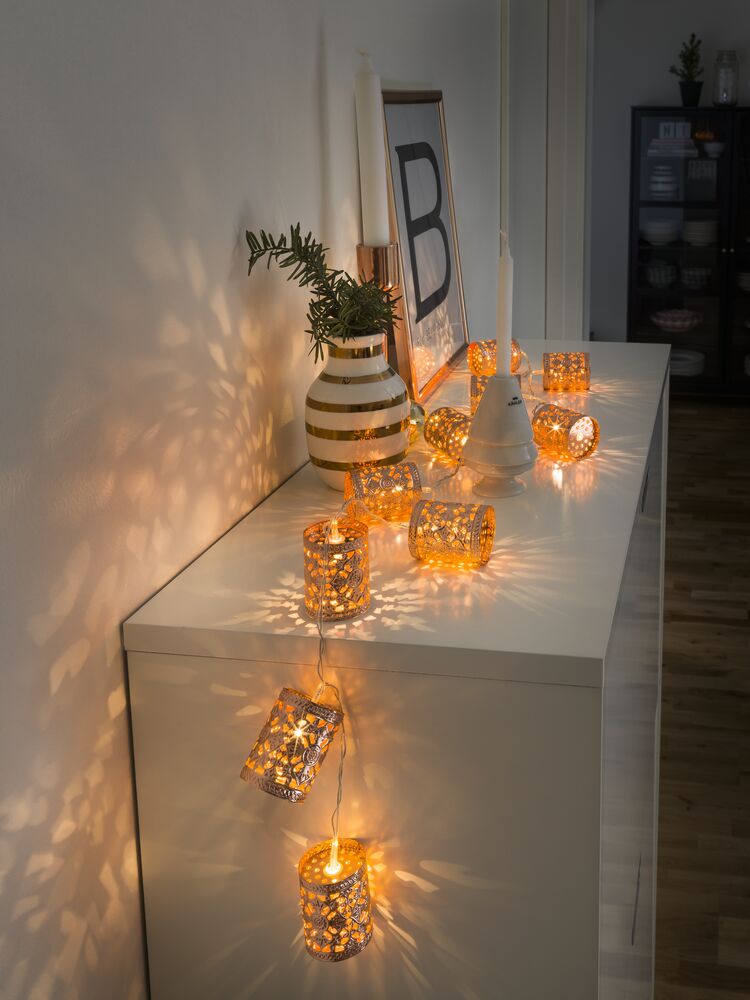 LED Dekolichterkette, kupferfa