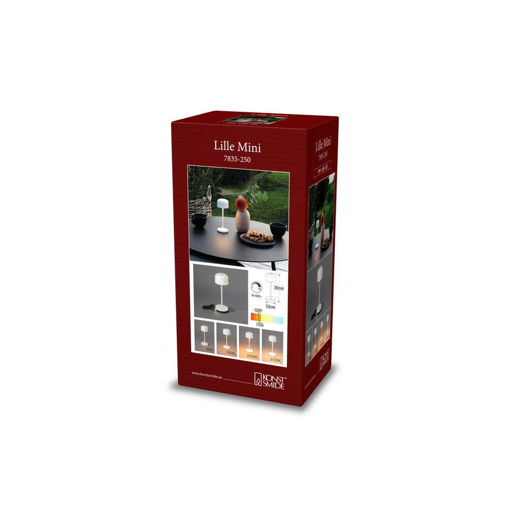 Lille Mini-Tischleuchte weiss