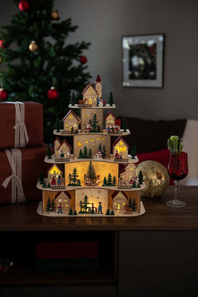 Silhouette X-mas village LED