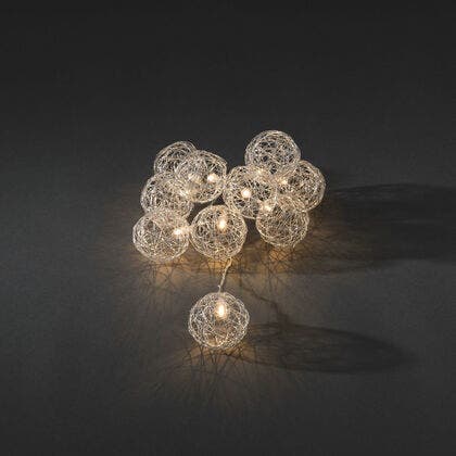 Light set, aluminum balls, LED
