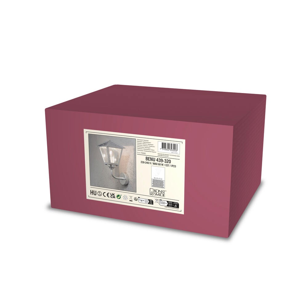 Benu Wall Lamp up galvanized