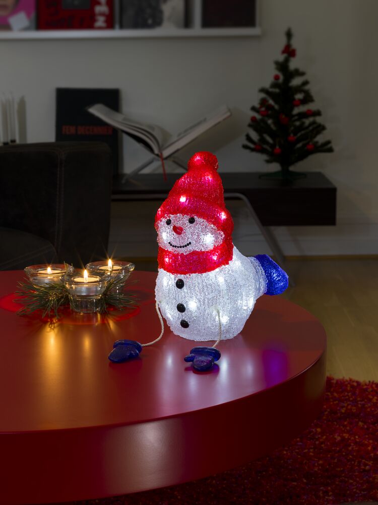 Acrylic lying snowman, LED