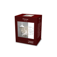 Firenze vägglykta upp E27 vit