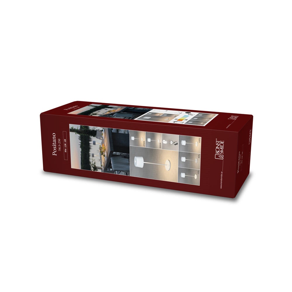 Positano bordslampa vit USB 