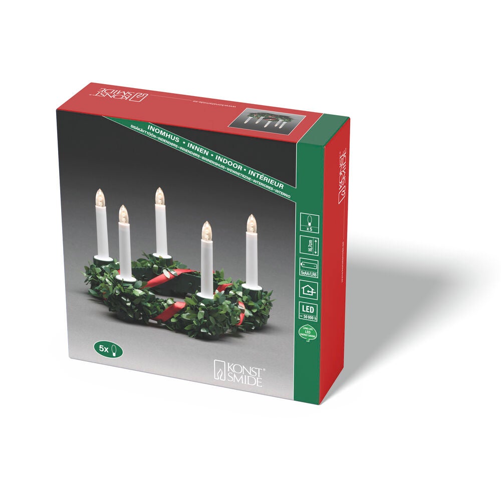 Gruene Kerzenkrone LED