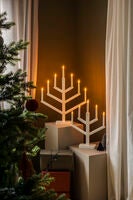 Holzleuchter Holz 7 Lampen Grü