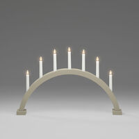 Holzleuchter, braun gebeizt