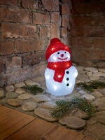 Acrylic snowman with cap LED